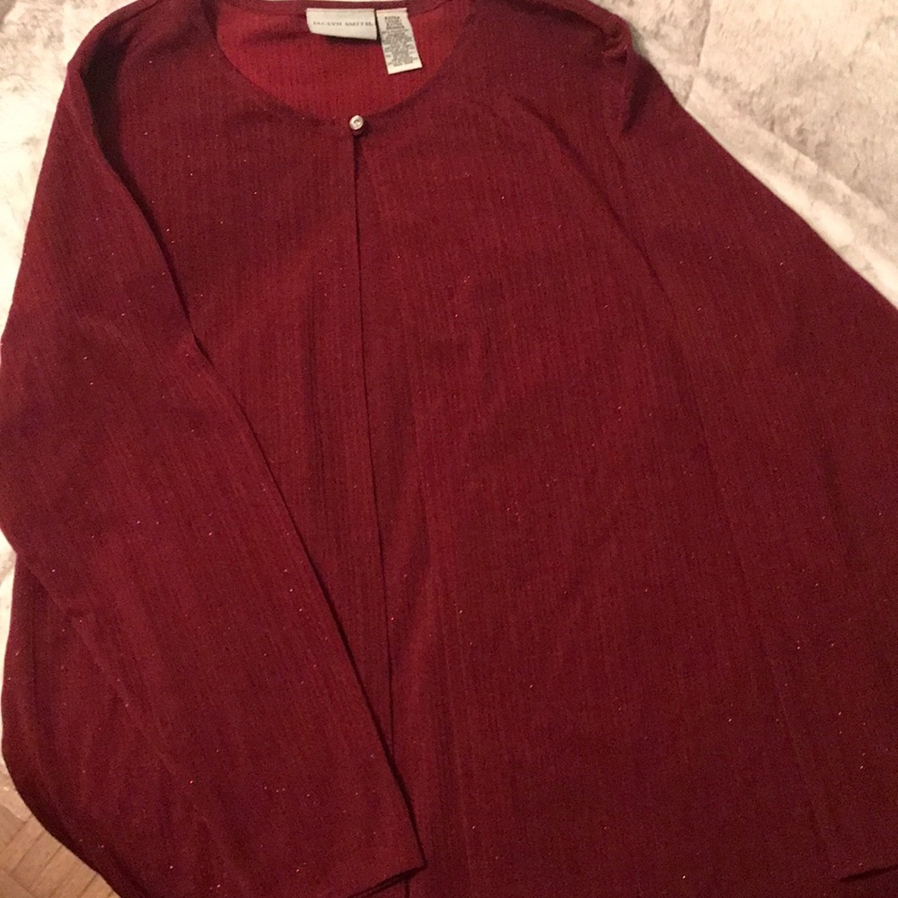 Sparkly Dark Red Dressy Blouse